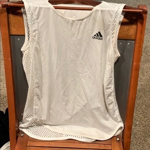 White Adidas tank top